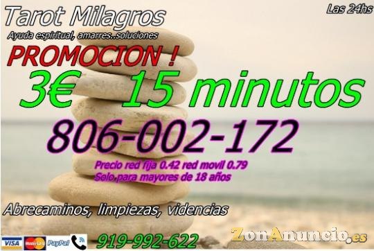 Tarot. 3 euros los 10 minutos + 5 de regalo.